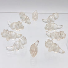 Load image into Gallery viewer, Dinosaur 2 Carved Quartz Triceratops Beads | 21.5x12x7.5mm | Clear - PremiumBead Alternate Image 10