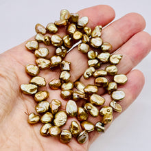 Load image into Gallery viewer, Bubble Champagne Rose Petal Keishi 12.5x7x6mm to 7x7x5mm Pearl Strand 108890