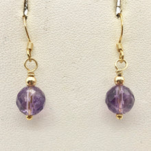 Load image into Gallery viewer, Royal Natural Amethyst 22K Gold Over Solid Sterling Earrings 310453C - PremiumBead Alternate Image 11
