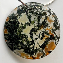 Load image into Gallery viewer, Limbcast Moss Agate Disc Pendant Bead | 28mm | Multi-Hue | Disc Pendant | 1 Bead - PremiumBead Primary Image 1