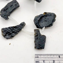 Load image into Gallery viewer, Tektite Natural Pendant Bead Strand | 40x20 to 21x13mm |16 Beads |