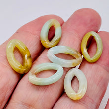 Load image into Gallery viewer, 6 Picture Frame Amazonite 20mm Oval Beads 9368C