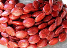 Load image into Gallery viewer, 4 Red Sponge Coral Skipping Stone Beads 7039 - PremiumBead Alternate Image 3