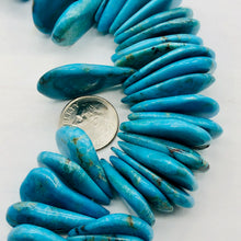 Load image into Gallery viewer, Designer Turquoise Pear Briolette Bead Strand| 30x20x3mm to 12x7x3mm| 126 Beads|