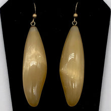 Load image into Gallery viewer, Moonstone 14K Gold Filled Dangle Earrings | 2 1/2" Long | Peach | 1 Pair |