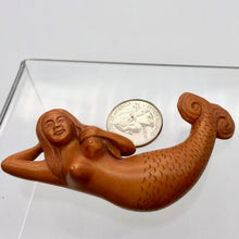 Load image into Gallery viewer, Carved & Signed Basking Mermaid Boxwood Carving - PremiumBead Alternate Image 2