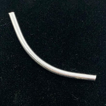 Load image into Gallery viewer, 44mm Hand Made Sterling Silver Curved Tube Bead 10340