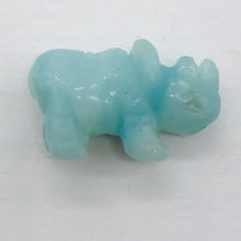 Load image into Gallery viewer, Amazonite Hand Carved Blue Rhinoceros Figurine | 21x13x8mm | Blue