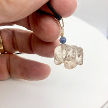 Load image into Gallery viewer, Smoky quartz Elephant Pendant Necklace|Semi Precious Stone Jewelry|14k Pendant