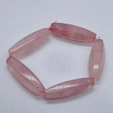Load image into Gallery viewer, Designer Natural Rose Quartz 35x11mm Bead 7 inch Strand 10450HS