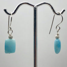 Load image into Gallery viewer, Hemimorphite, Flat Rectangle Bead Drop/Dangle Earrings | 1 1/4" Long | Blue |