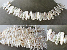 Load image into Gallery viewer, 4 Creamy White Center-Drilled FW Stick Pearls 6849 - PremiumBead Primary Image 1