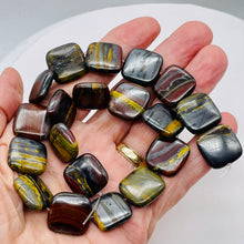 Load image into Gallery viewer, Fabulous Natural Tiger Iron 20x20x6mm Square Bead Strand 108821