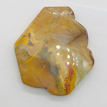 Load image into Gallery viewer, Fossilized Wood Irregular Flat Briolette | 48x40x7mm | Tan/Red | 1 Pendant Bead|