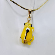 Load image into Gallery viewer, Lampwork Frog 14K Gold Filled Frog | 1" Long | Yellow | 1 Pendant |