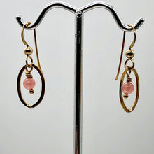 Load image into Gallery viewer, Rhodochrosite 14K Gold Filled Dangle Earrings | 2 1/4" Long | Pink |