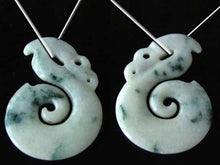 Load image into Gallery viewer, Carved Flowering Jade 'Dawn Treader' Bead Pendant 7739C - PremiumBead Primary Image 1