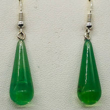 Load image into Gallery viewer, Amber Sterling Silver Earrings | 2 1/2" Long | Green | 1 Pair |