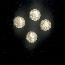 Load image into Gallery viewer, Designer Four Brushed Solid Sterling Silver Coin Beads 7223