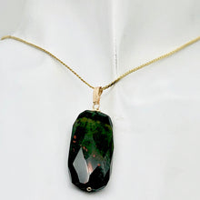 Load image into Gallery viewer, Hand Made Bloodstone Focal Pendant with 14K Gold Filled Findings | 1 1/2" Long