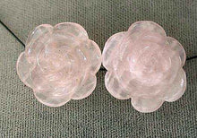 Load image into Gallery viewer, Rose Quartz Gemstone Carved Rose Flower Bead | 21x9mm | 1 Bead |