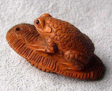 Load image into Gallery viewer, Intricately Carved Froggie Slipper Ojime/Netsuke Bead - PremiumBead Alternate Image 2