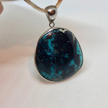 Load image into Gallery viewer, Glamorous! Chrysocolla & Sterling Silver Pendant! 6865I - PremiumBead Alternate Image 2