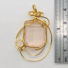Load image into Gallery viewer, Rose Quartz Gemmy 14K Gold Filled Wire Wrap Pendant | 1 3/4" Long | Pink | 1 |
