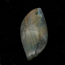 Load image into Gallery viewer, Labradorite Spectrolite Free Form Pendant Bead | 40x20x7mm | Golden Blue |