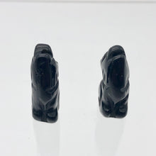 Load image into Gallery viewer, Howling New Moon 2 Carved Obsidian Wolf / Coyote Beads | 21x11x8mm | Black - PremiumBead Alternate Image 7