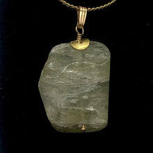 Load image into Gallery viewer, Kunzite Hiddenite Crystal 14K Gold Filled Pendant| 1 1/2" Long|Green | 1 Pendant