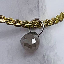 Load image into Gallery viewer, Diamond w/Loop .27 cts Teardrop | 3x3 mm. | Green | 1 Pendant |