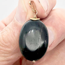 Load image into Gallery viewer, Hypersthene 14K Gold Filled Oval | 1.5" | Mirrored Black/Gold | 1 Pendant |