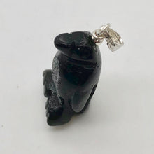 Load image into Gallery viewer, Tuxedo Obsidian Penguin Sterling Silver Pendant, Black and White 509273OB - PremiumBead Alternate Image 8