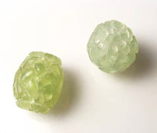 Load image into Gallery viewer, Basket Weave Carved 18x16mm Serpentine Jade Barrel Bead 10570 | 18x16mm | Green - PremiumBead Alternate Image 10