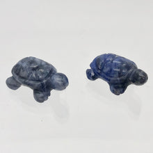 Load image into Gallery viewer, Adorable 2 Sodalite Carved Turtle Beads | 20x12.5x8mm | Blue white - PremiumBead Alternate Image 2