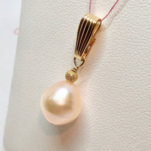 Load image into Gallery viewer, Natural Peach Tear-Drop FW Pearl & 14Kgf Pendant 5084D - PremiumBead Alternate Image 2