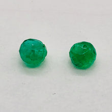 Load image into Gallery viewer, Natural Emerald Faceted Roundel Beads | 2 Beads | 4.9x3mm | 1.3 tcw |