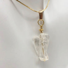 Load image into Gallery viewer, On the Wings of Angels Quartz 14K Gold Filled 1.5" Long Pendant 509284QZG - PremiumBead Alternate Image 5