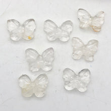 Load image into Gallery viewer, Fluttering 2 Hand Carved Quartz Butterfly Beads | 21x18x5mm | Clear - PremiumBead Alternate Image 7