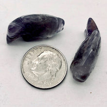 Load image into Gallery viewer, Swimming' 2 Carved Amethyst Fish Koi Carp Beads | 23x12x8mm | Purple - PremiumBead Alternate Image 9