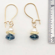 Load image into Gallery viewer, London Blue Topaz and Pearl 14K Gold Filled Drop | Blue/White/Gold | 1 Earrings|