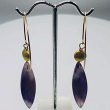 Load image into Gallery viewer, Sodalite 14K Gold Filled Teardrop Earrings| 2 3/4" Long | Purple/White| 1 Pair |