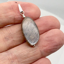Load image into Gallery viewer, Moonstone Chatoyant Sterling Silver Drop Pendant | 1 1/2" Long | Silver Gray |