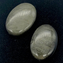 Load image into Gallery viewer, Gold Sheen Obsidian Oval | 25x17x7mm | Golden black | 2 Bead(s) |