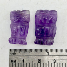 Load image into Gallery viewer, 2 Wisdom Carved Amethyst Owl Beads - PremiumBead Alternate Image 7
