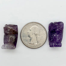 Load image into Gallery viewer, 2 Wisdom Carved Amethyst Owl Beads - PremiumBead Alternate Image 15