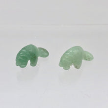 Load image into Gallery viewer, Grace 2 Carved Green Aventurine Manatee Beads | 21x11x9mm | Green - PremiumBead Alternate Image 7