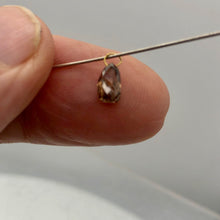 Load image into Gallery viewer, 0.79cts Champagne Diamond 18K Briolette Pendant 10359E - PremiumBead Alternate Image 5