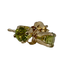 Load image into Gallery viewer, Peridot 14K Gold 4mm Round Stud Earring | 4mm | Green | 1 Pair |
